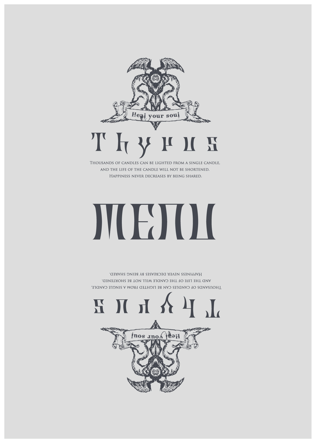 Thyrus メニュー表紙
